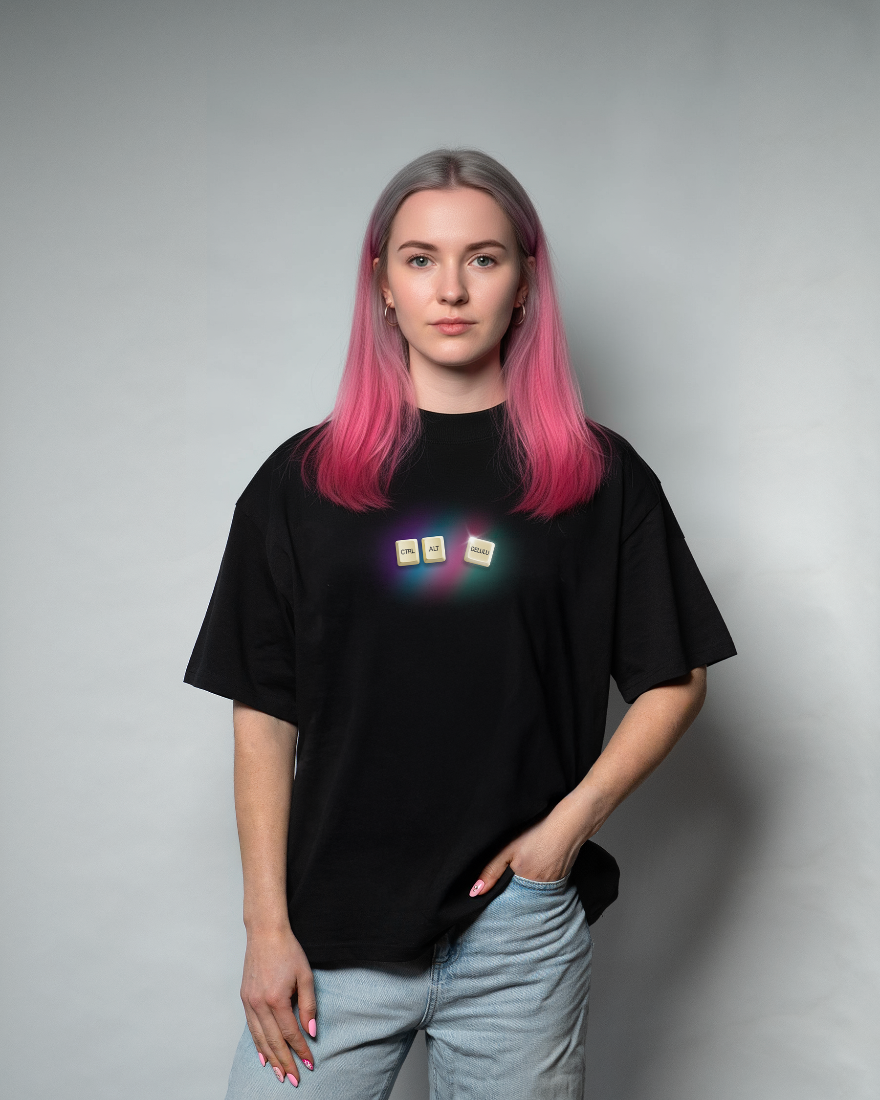 CTRL ALT DELULU oversized t-shirt