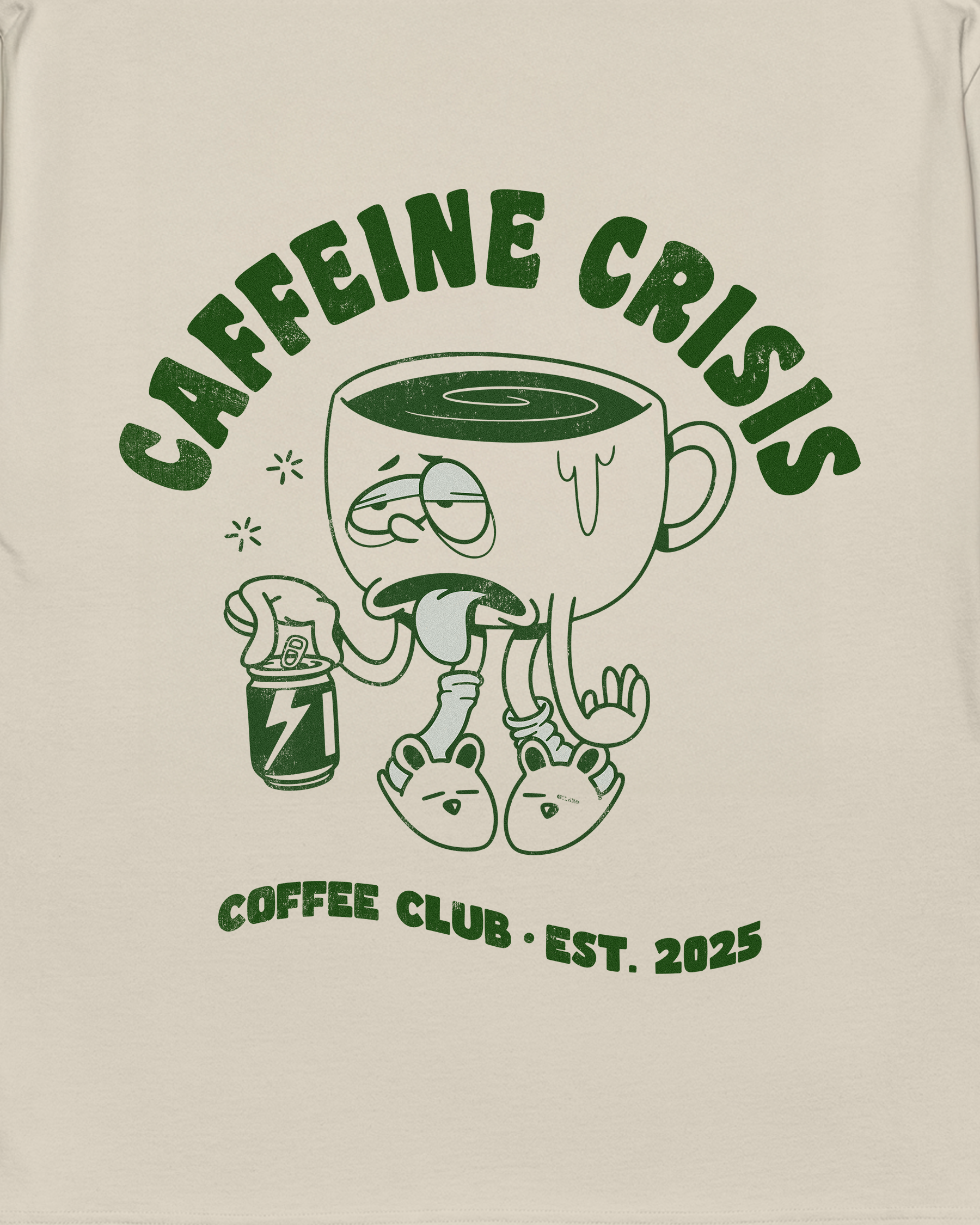 CAFFEINE CRISIS oversized t-shirt